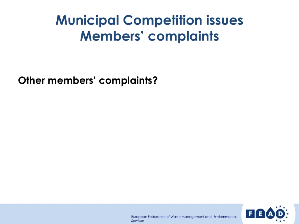 municipal competition issues members complaints 1