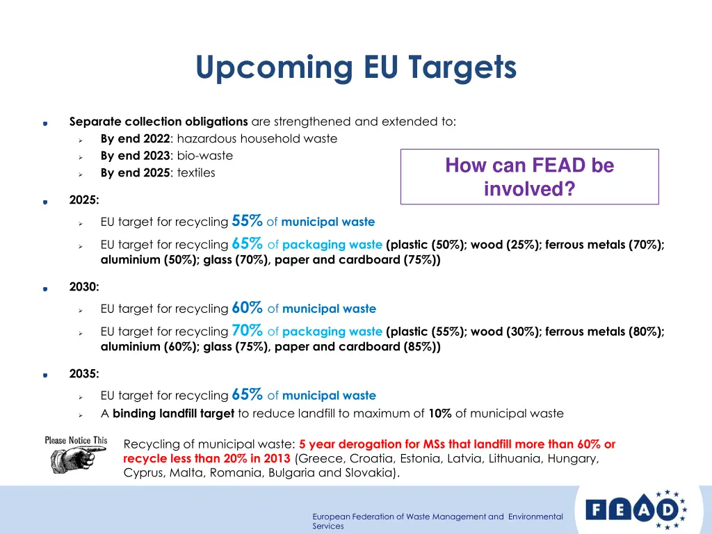upcoming eu targets
