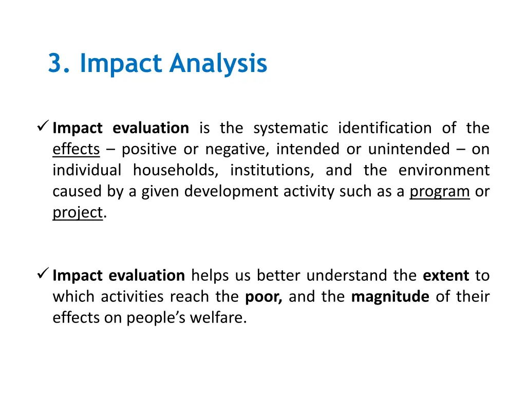 3 impact analysis
