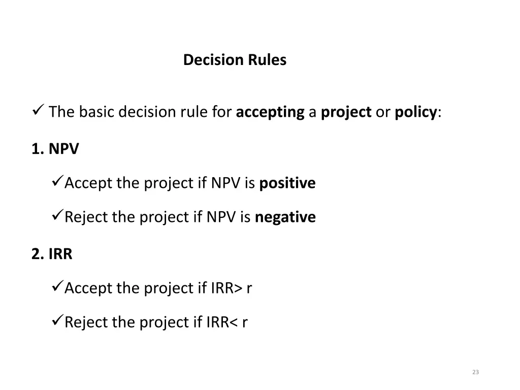 decision rules