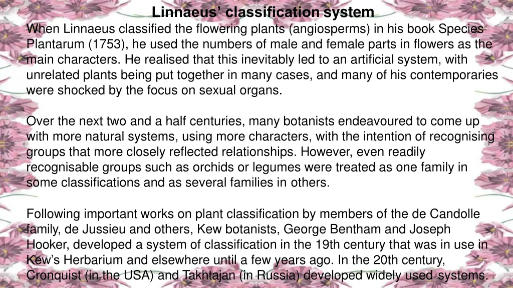 linnaeus classification system