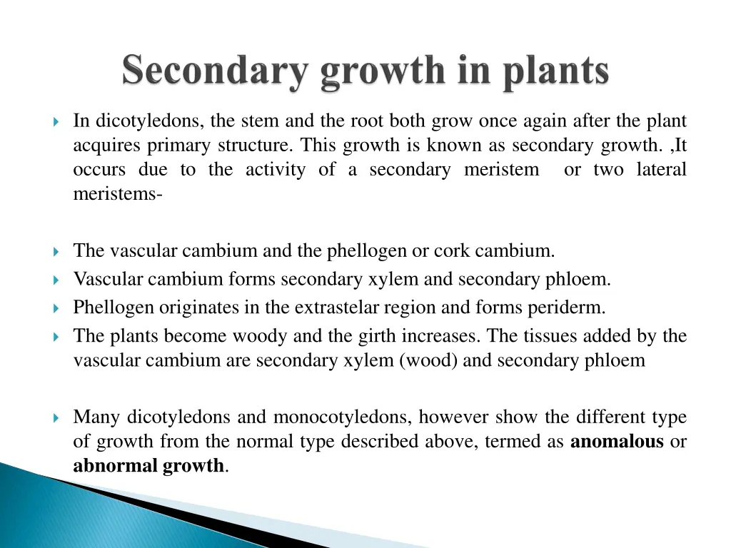 in dicotyledons the stem and the root both grow