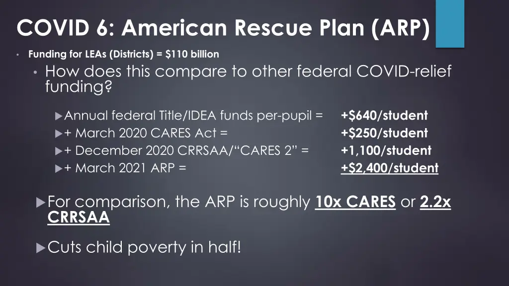 covid 6 american rescue plan arp