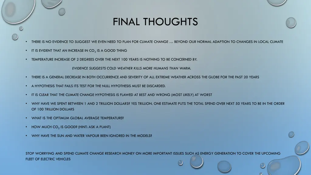 final thoughts