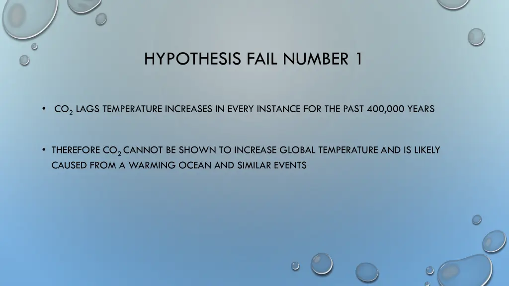 hypothesis fail number 1