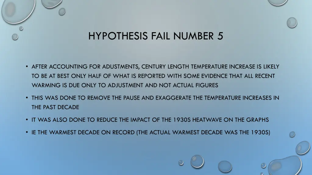 hypothesis fail number 5