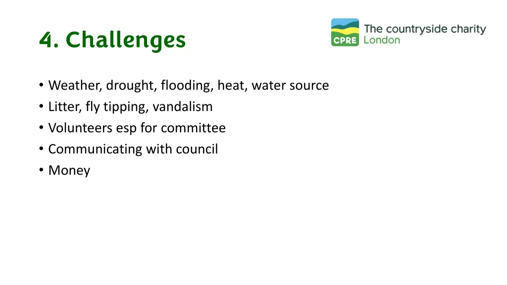 4 challenges