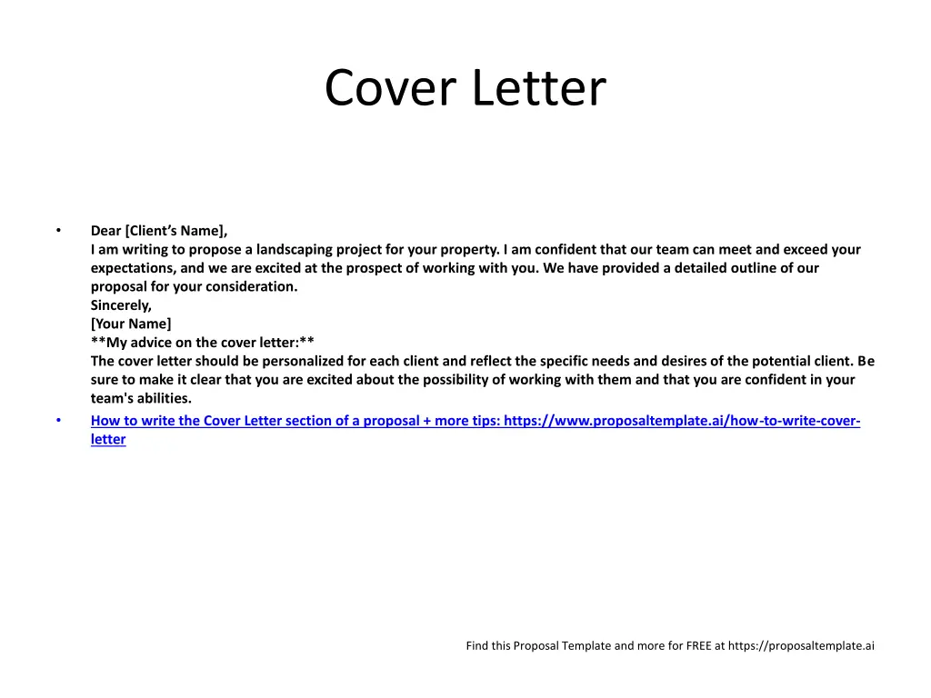 cover letter