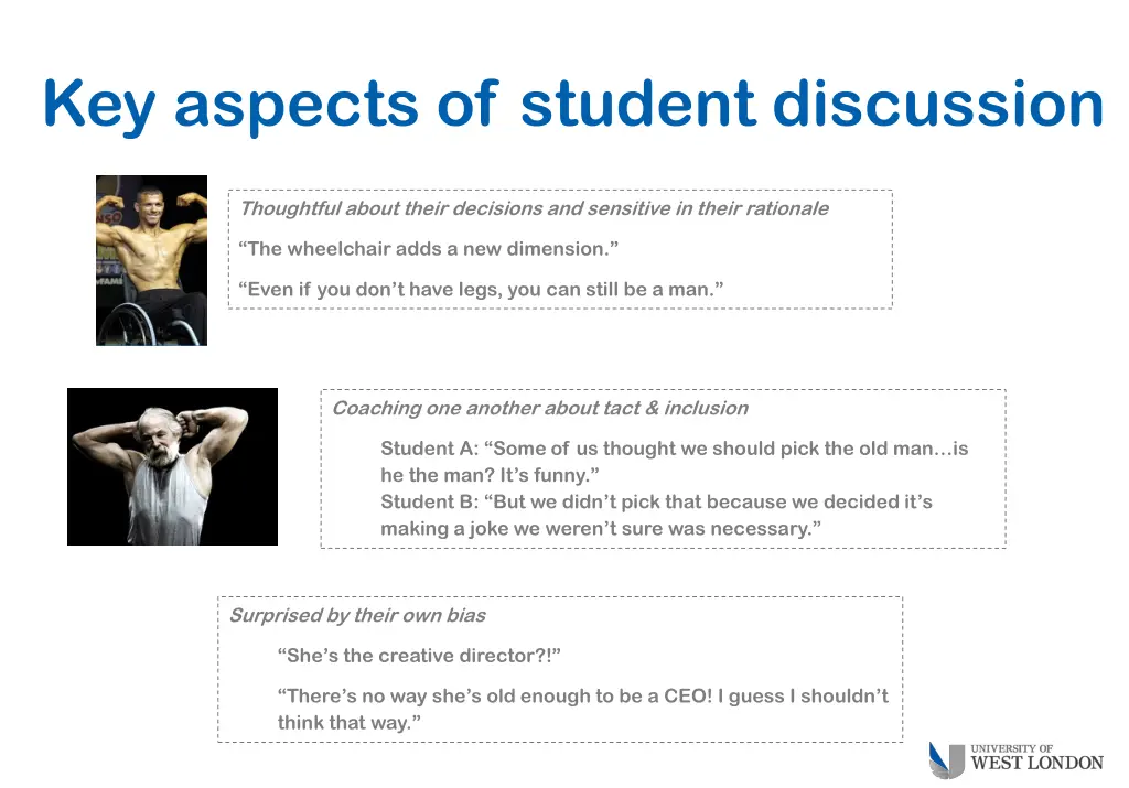 key aspects of student discussion