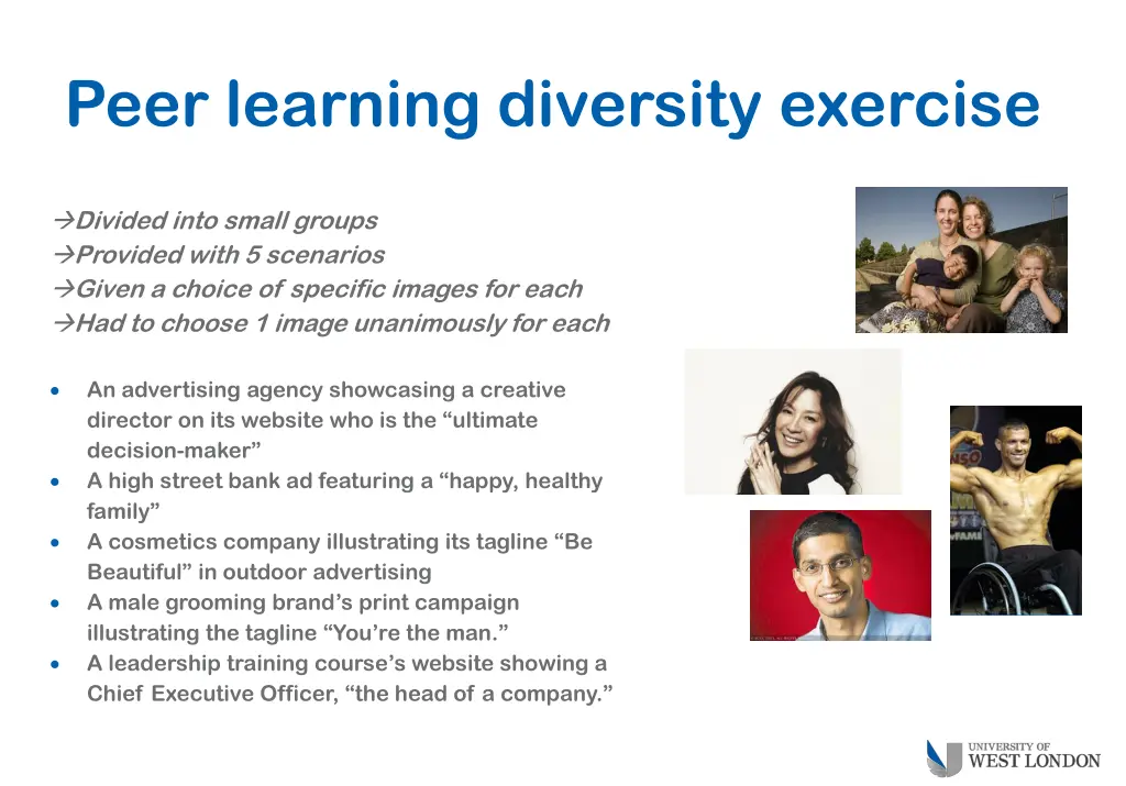 peer learning diversity exercise