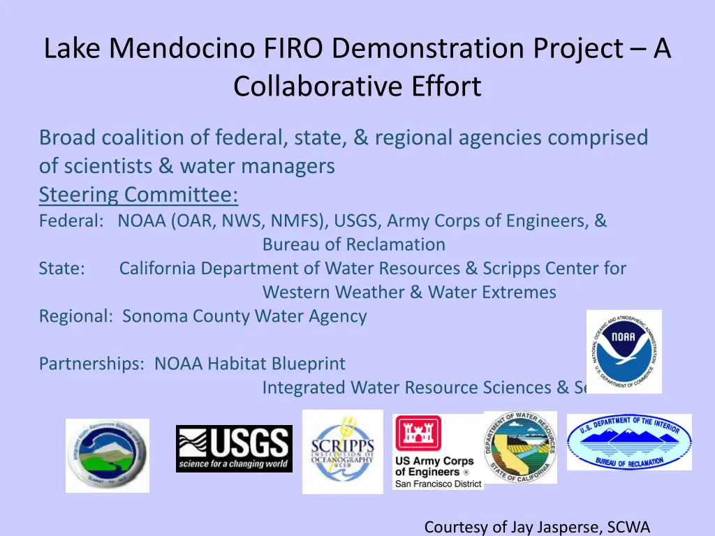 lake mendocino firo demonstration project
