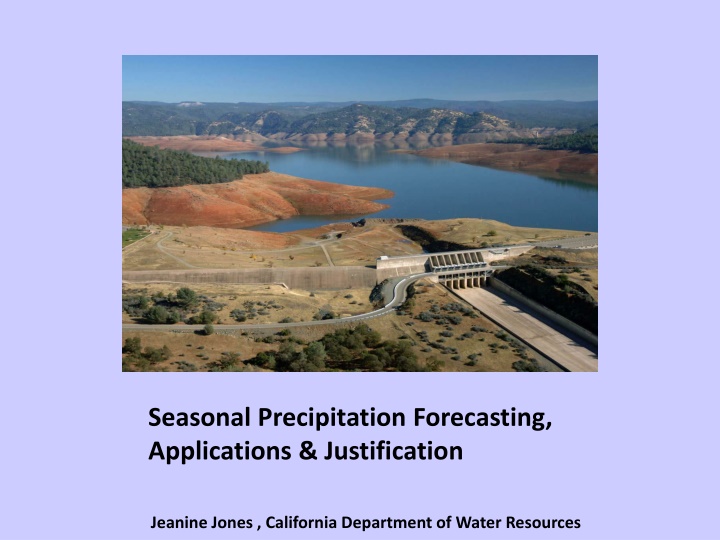 seasonal precipitation forecasting applications