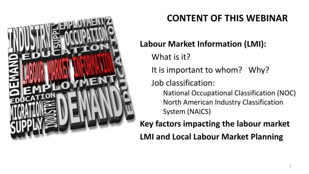 content of this webinar