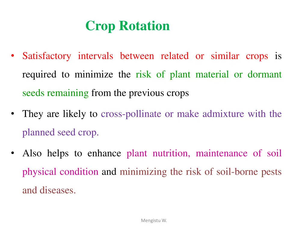 crop rotation