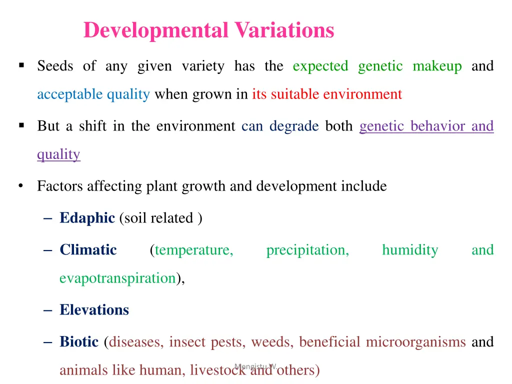 developmental variations