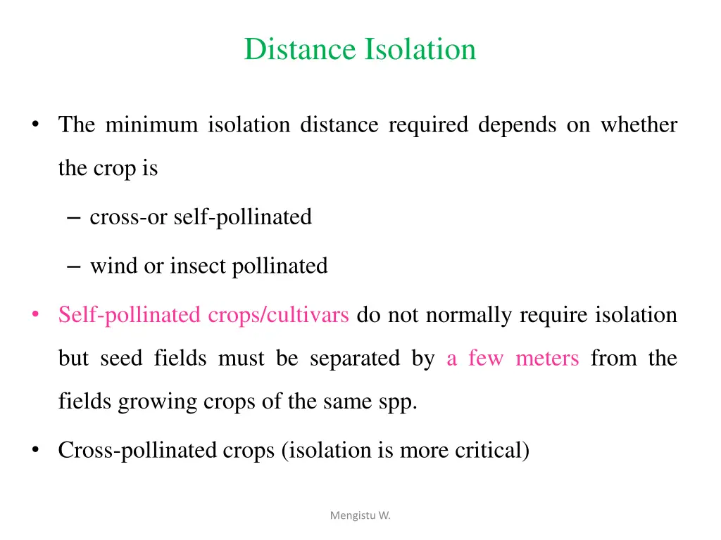 distance isolation