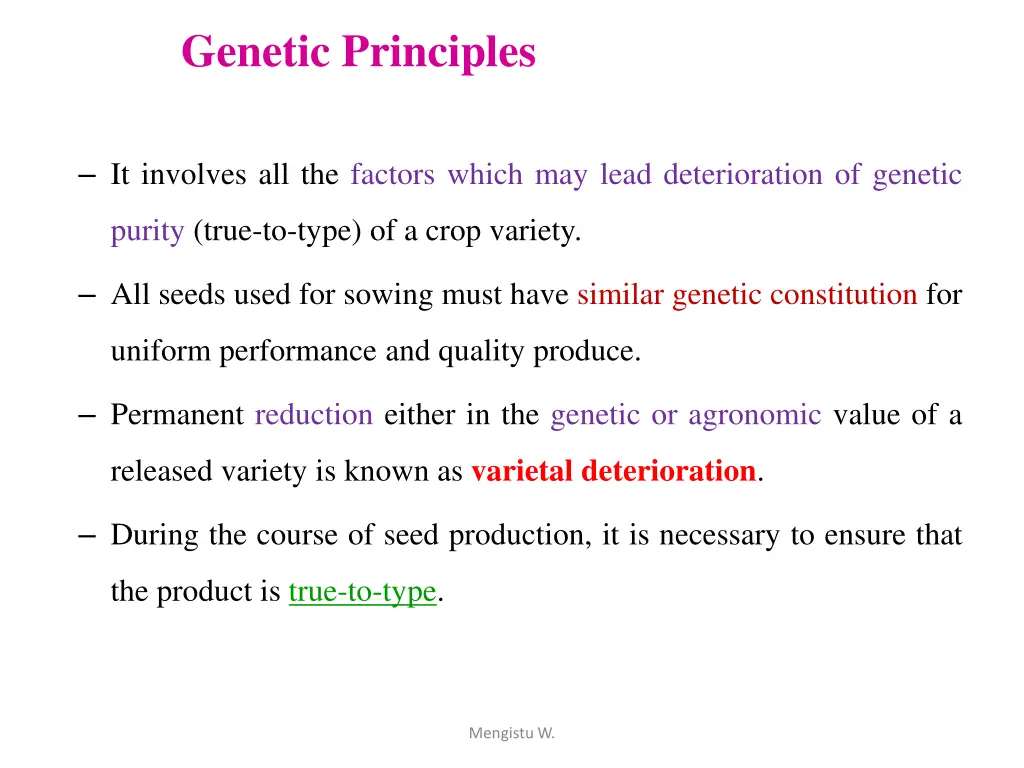 genetic principles