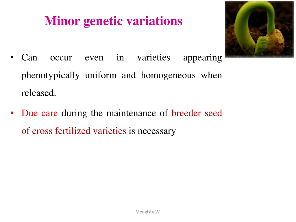 minor genetic variations