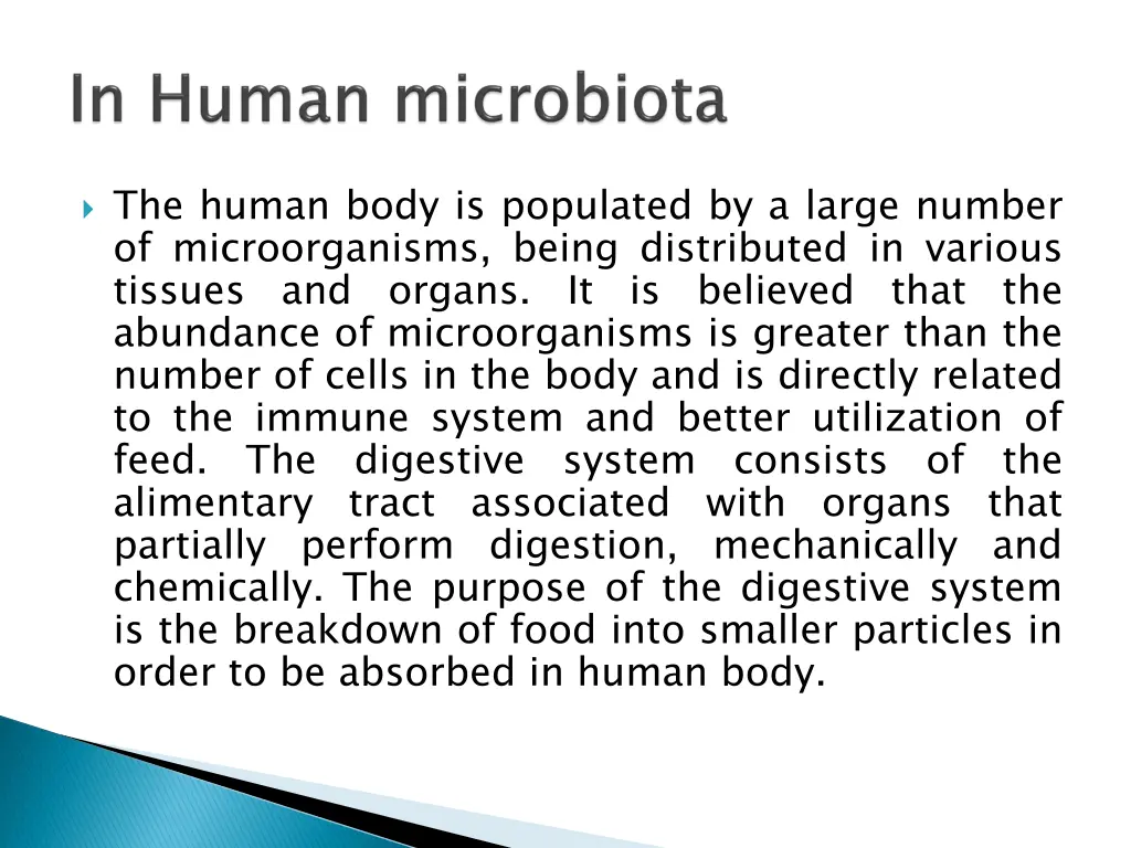 the human body is populated by a large number