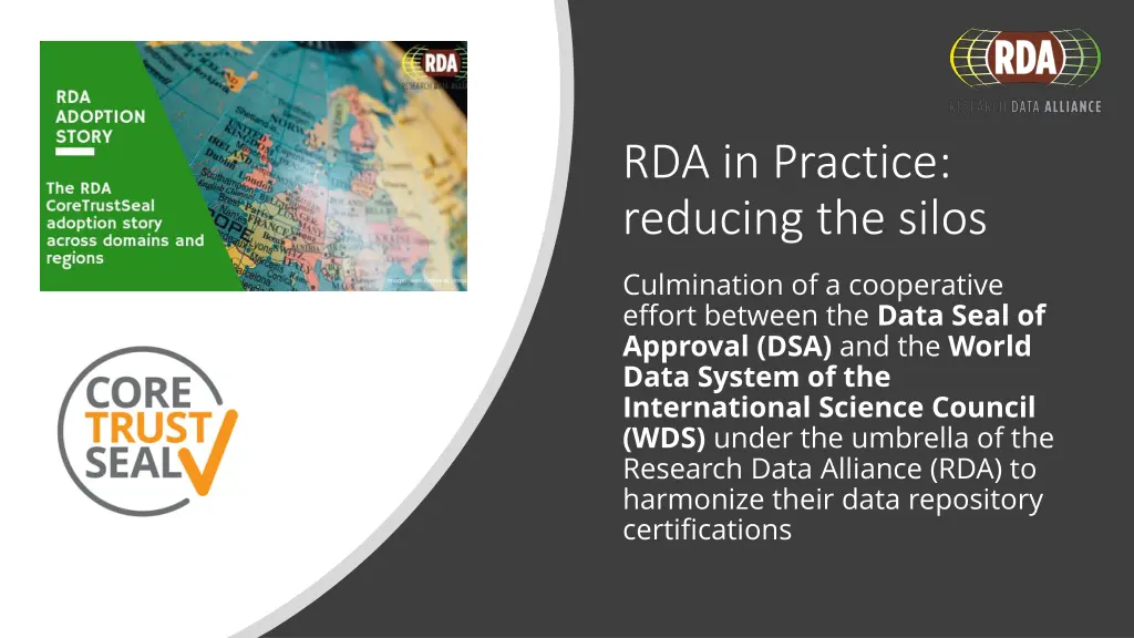rda in practice reducing the silos
