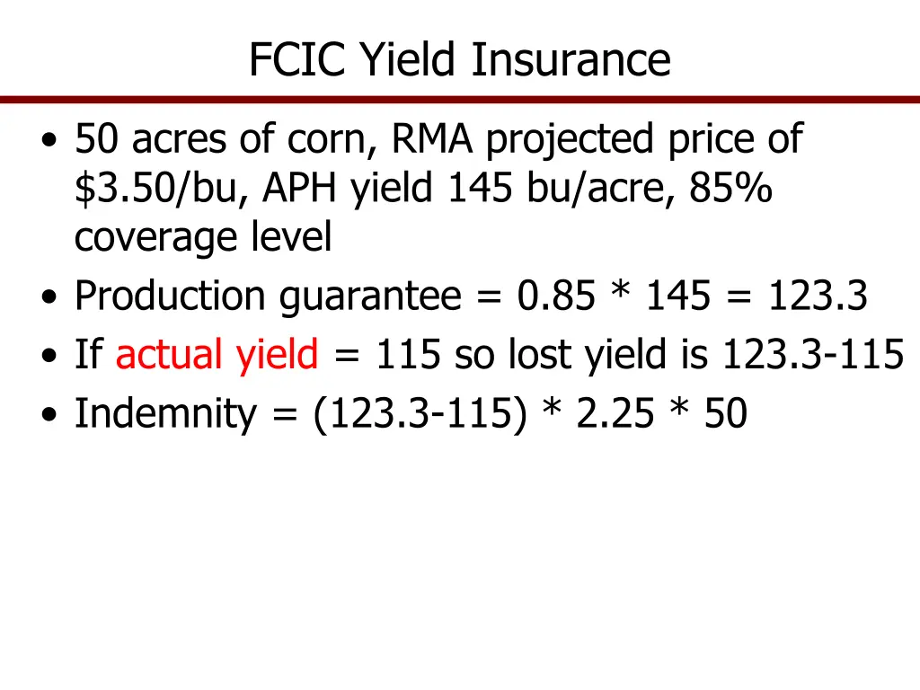 fcic yield insurance 1