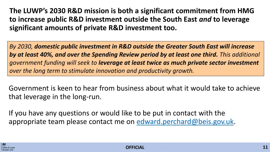 the luwp s 2030 r d mission is both a significant