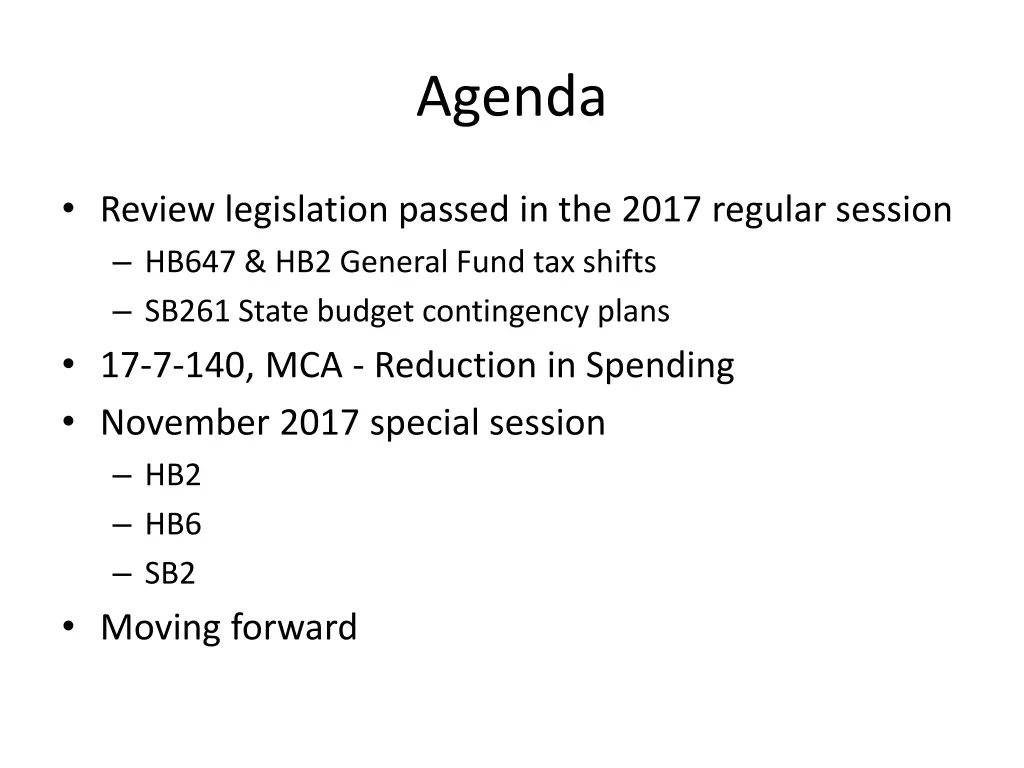 agenda