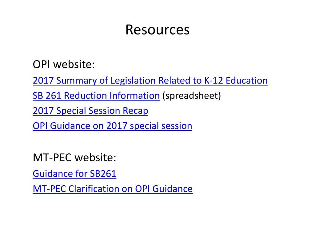 resources
