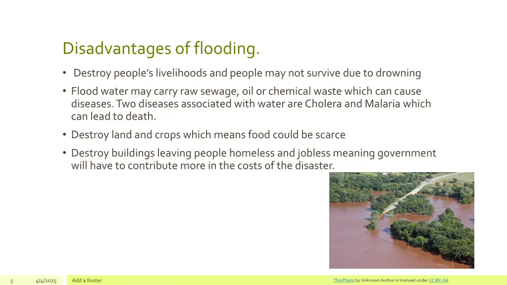 disadvantages of flooding