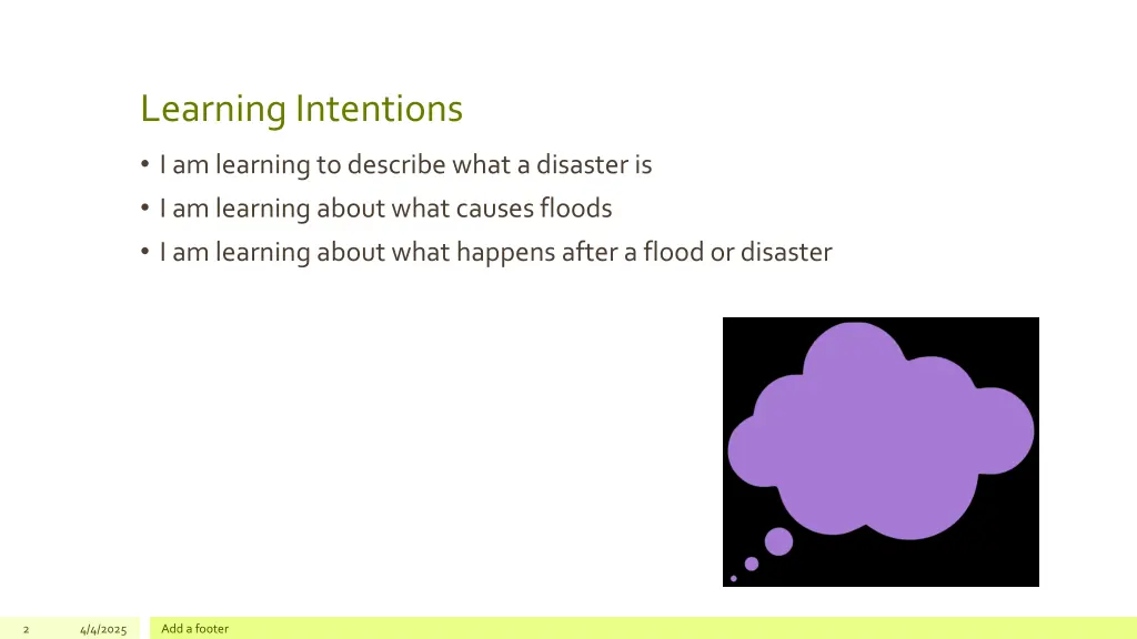 learning intentions