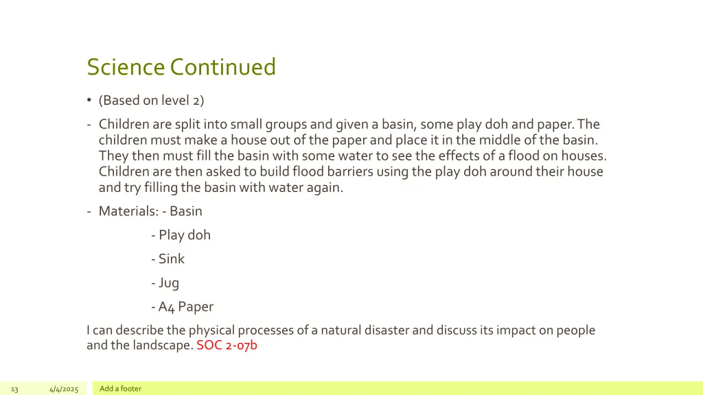 science continued
