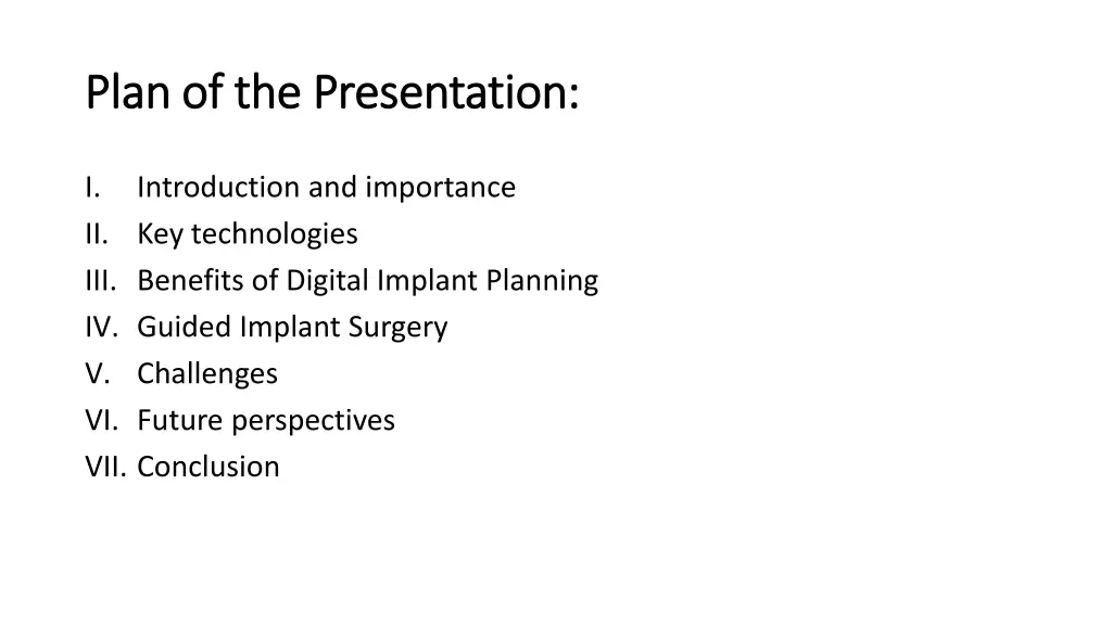plan of the plan of the presentation presentation