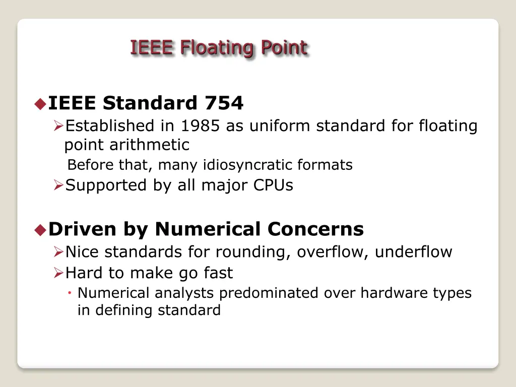 ieee floating point