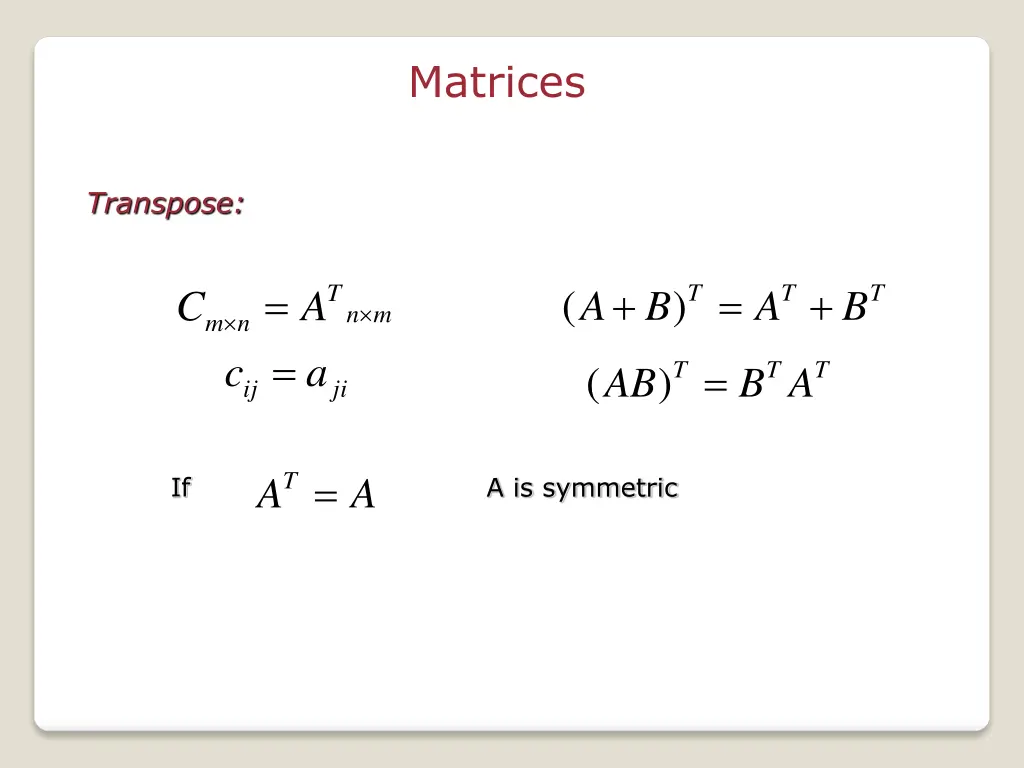 matrices