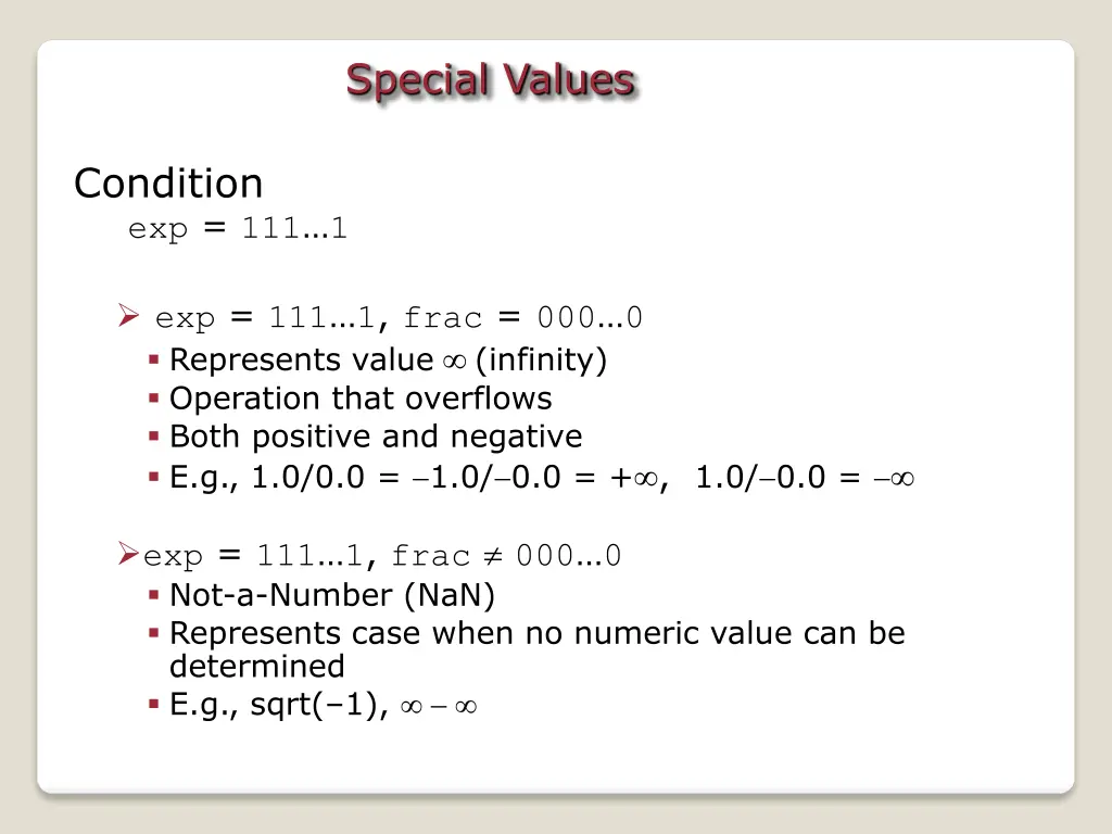 special values