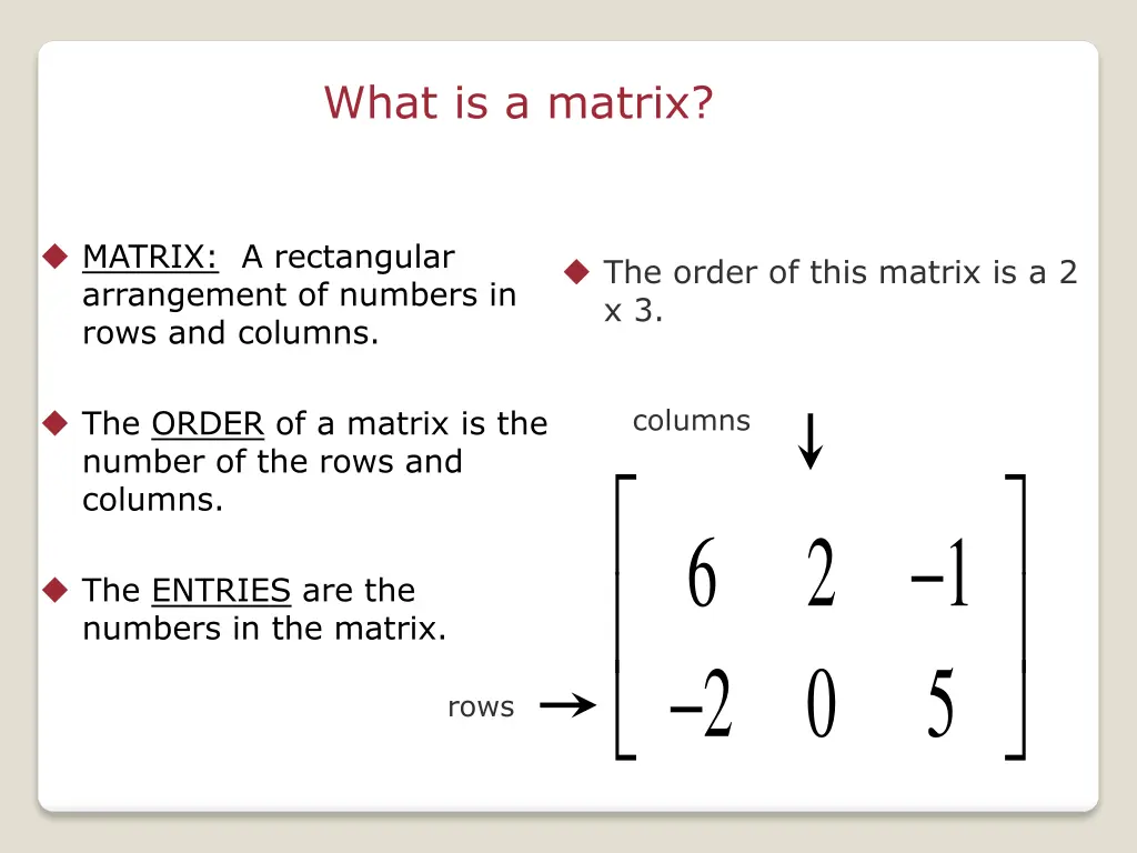 what is a matrix