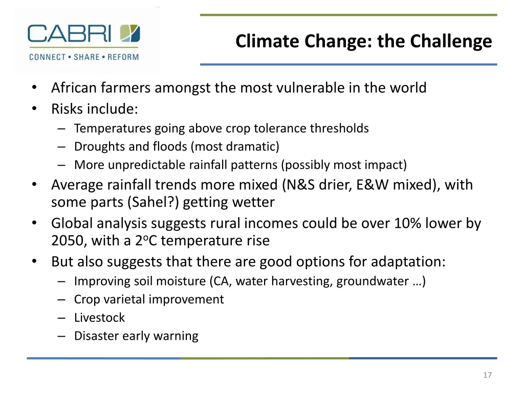 climate change the challenge