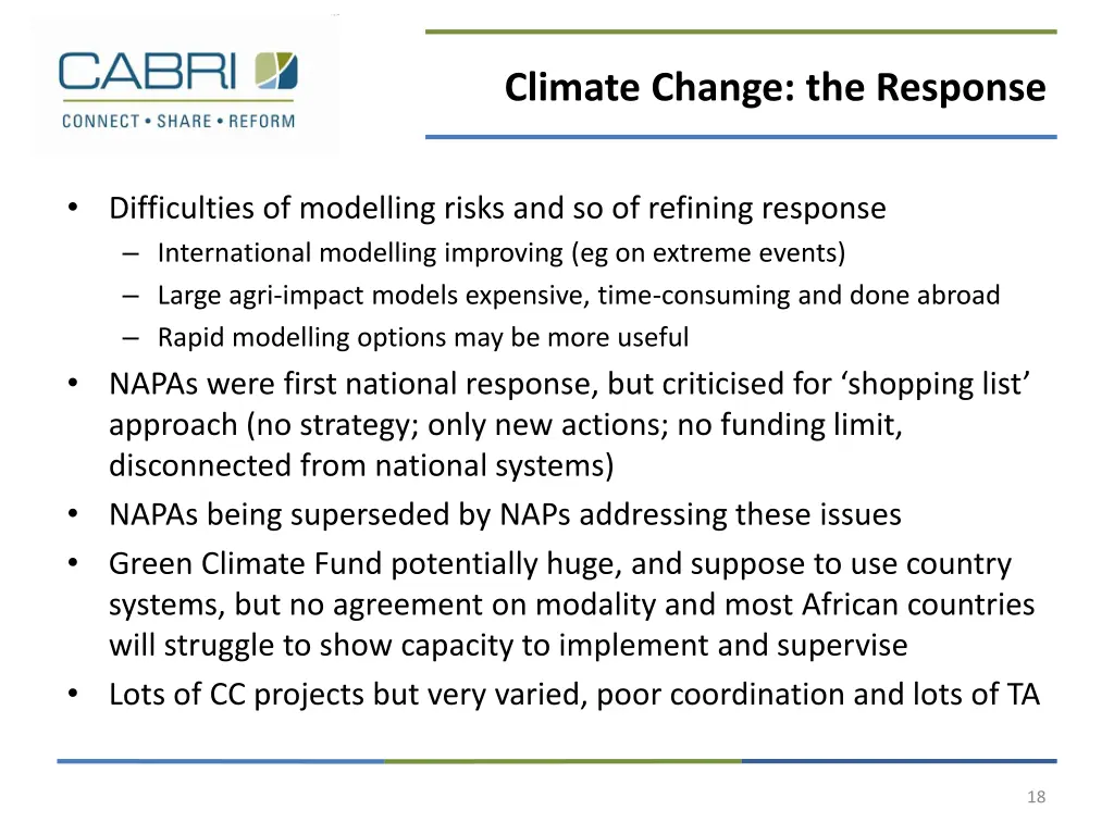 climate change the response