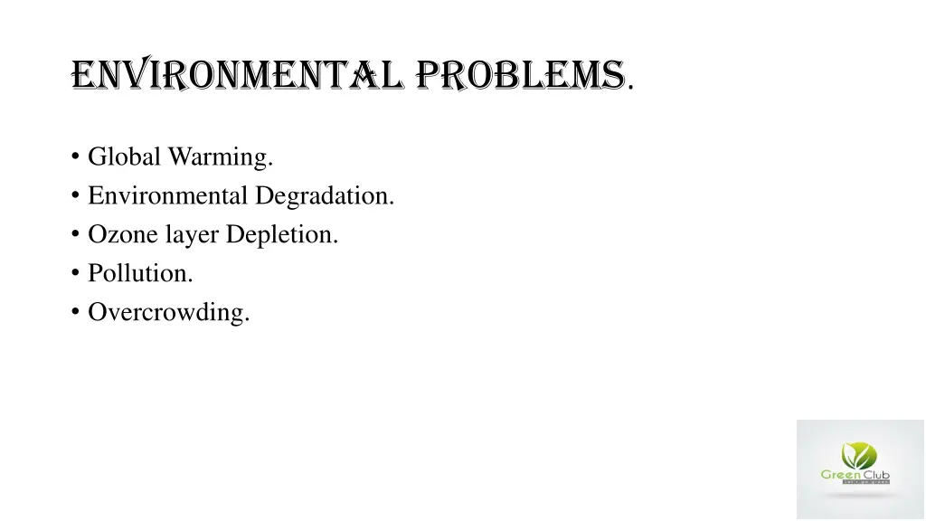 environmental problems
