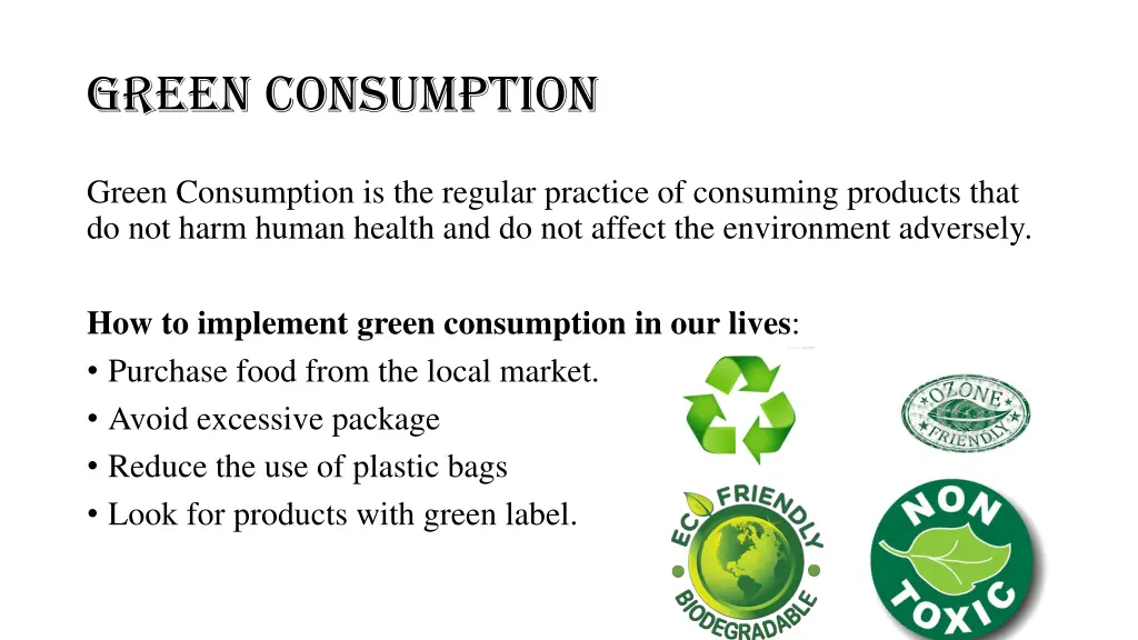 green consumption