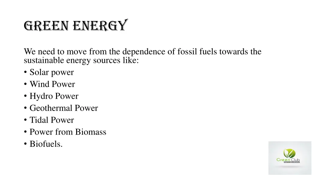 green energy