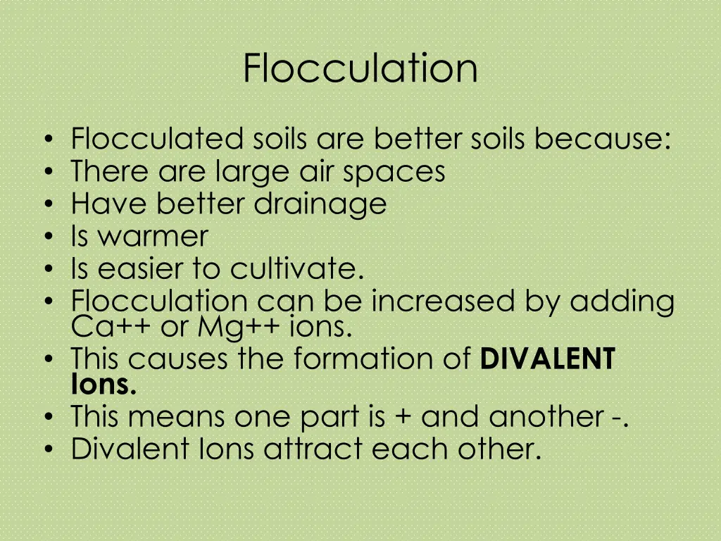 flocculation