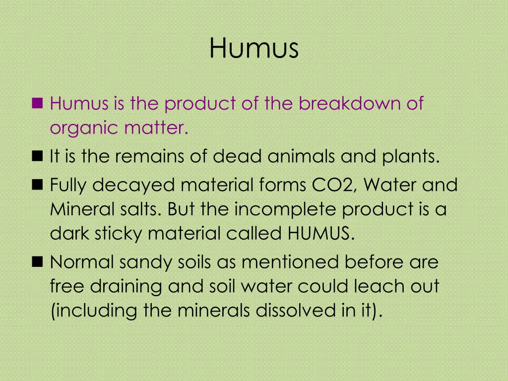 humus