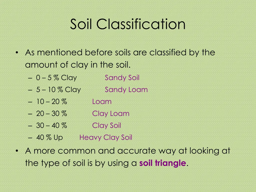 soil classification