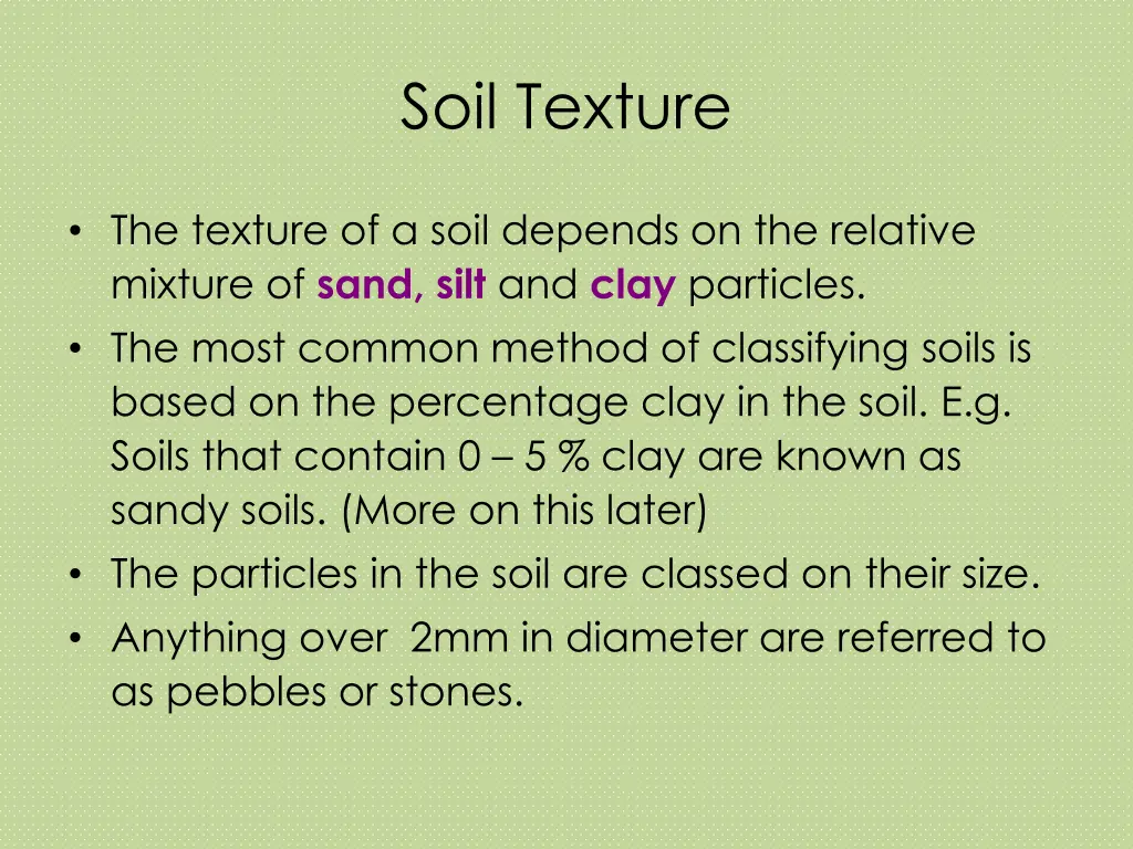 soil texture