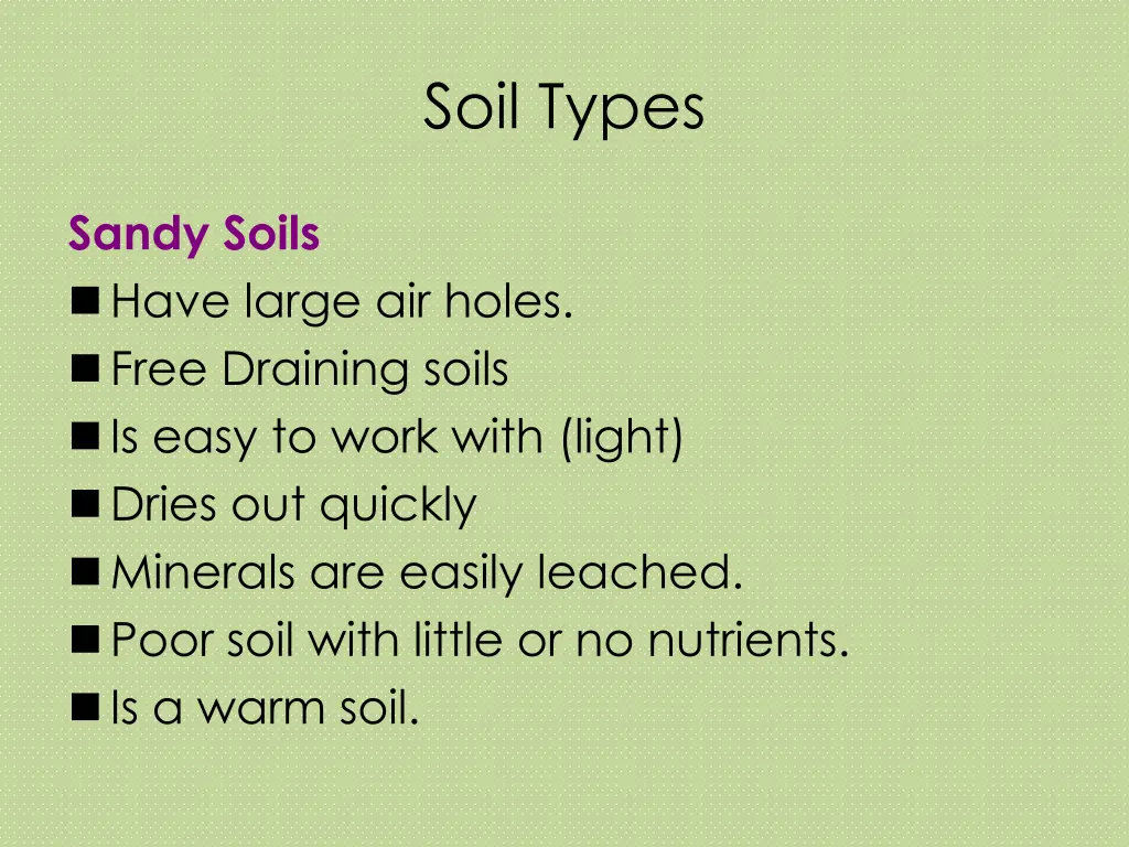 soil types