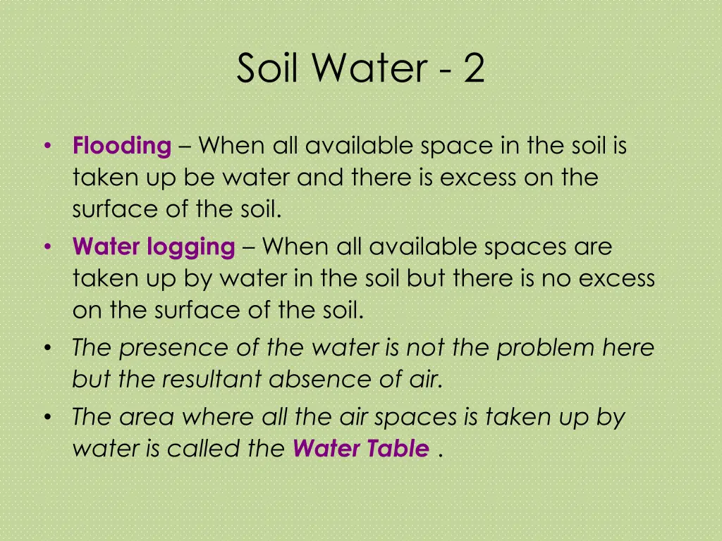 soil water 2