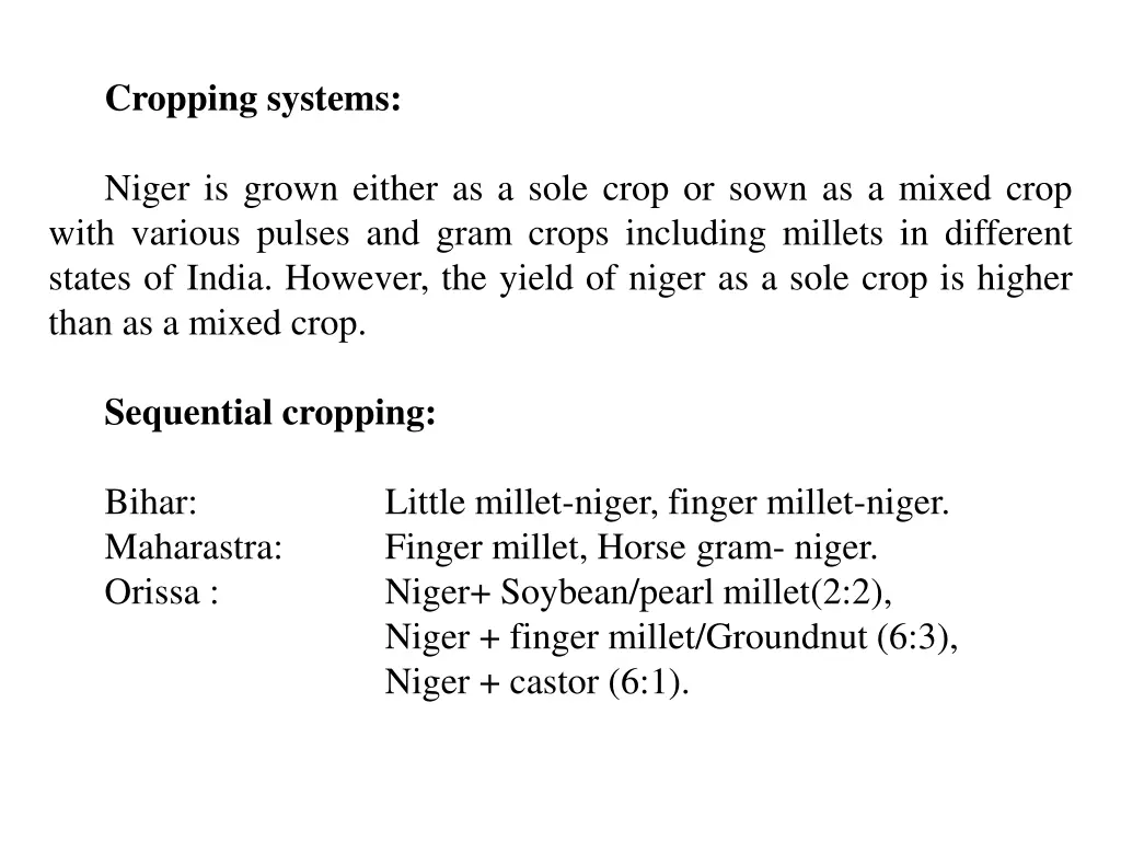 cropping systems