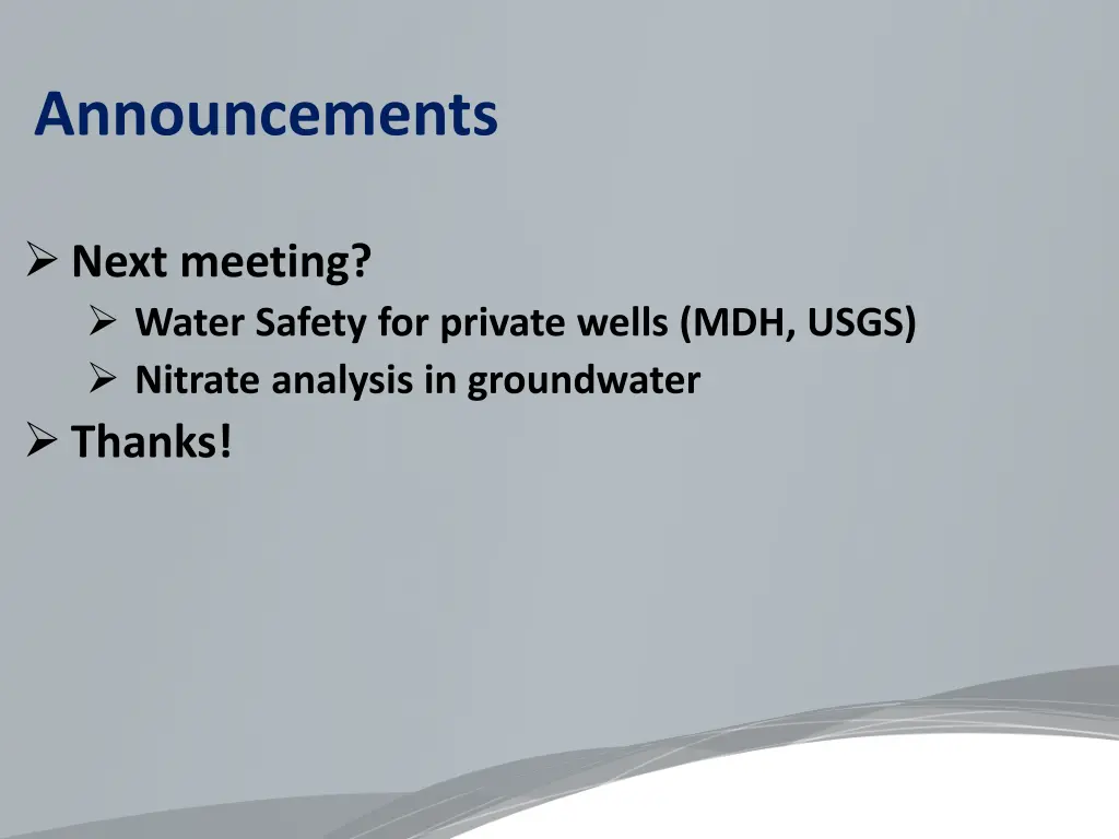 announcements