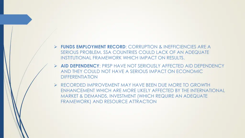 funds employment record corruption inefficiencies